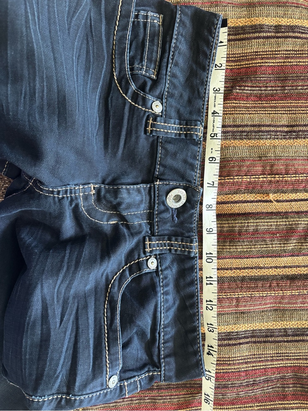 Vintage Guess Midnight Blue Jeans Stretch Daredevil boot cut Los Angeles 1981 - Picture 6 of 11
